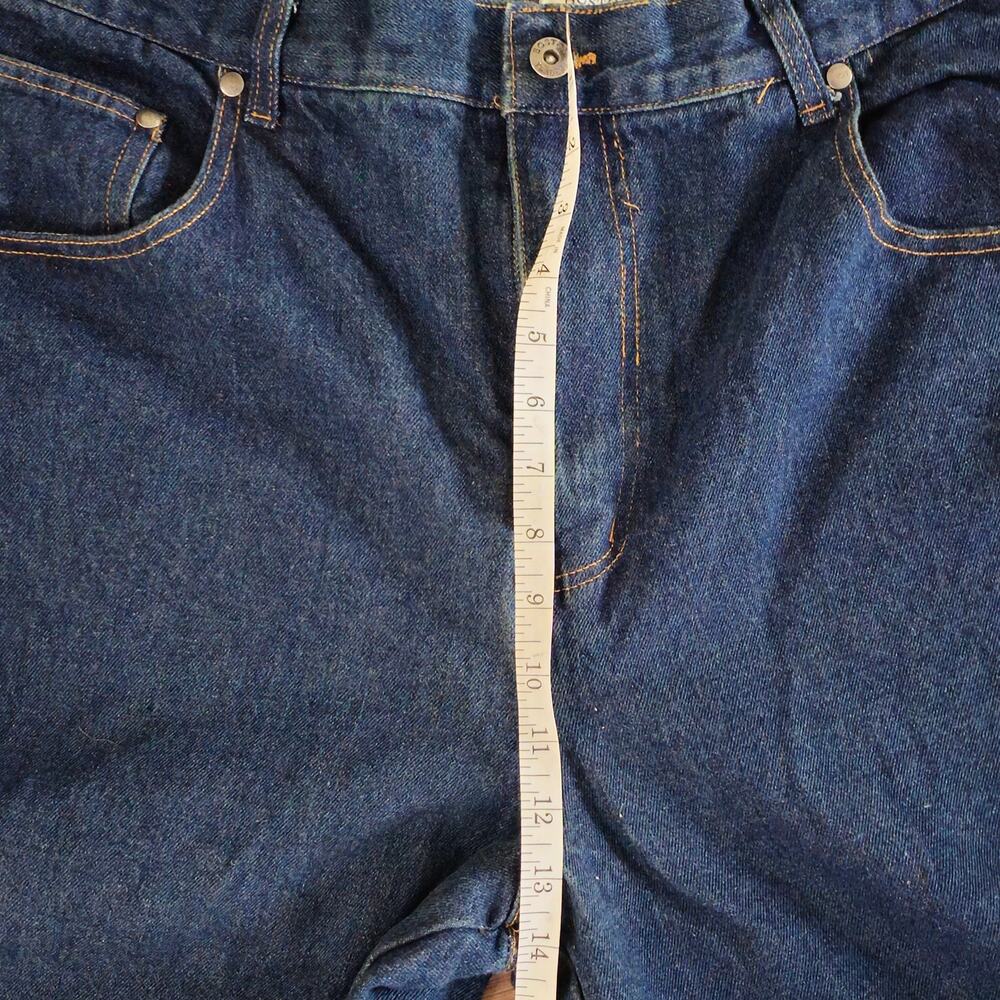 Boston Trader Carpenter Flannel Lined Blue Jeans Tag 40x30 Insulated - Picture 7 of 12